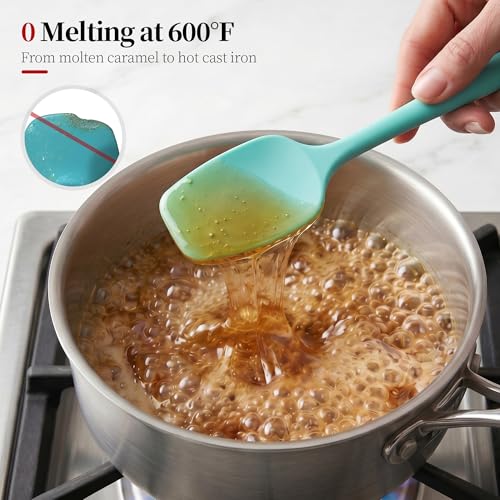 600ºF Heat Resistant Silicone Spatula Spoonula Set of 2