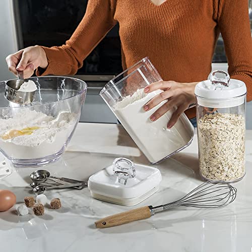 Flip Tite Food Storage Container with Scoop & Lid 5" LARGE Airtight Ring Top (10 Count)