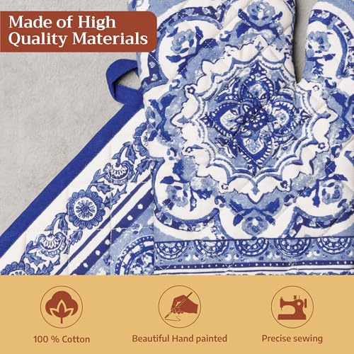 100% Cotton Oven Mitt & Pot Holder Set (2 Count)