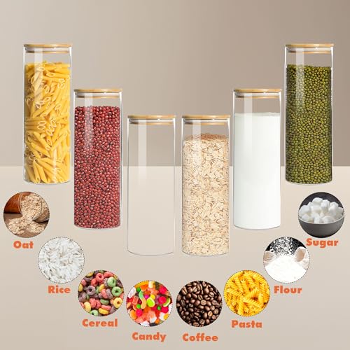Glass Storage Containers with Airtight Bamboo Lids