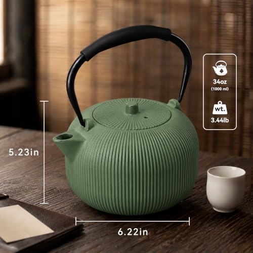 Cast Iron Teapot Set with 2 Cups