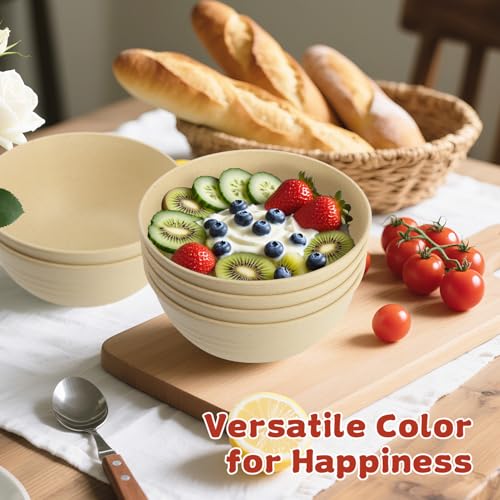 6 piece Wheat Straw Bowls Set 26oz