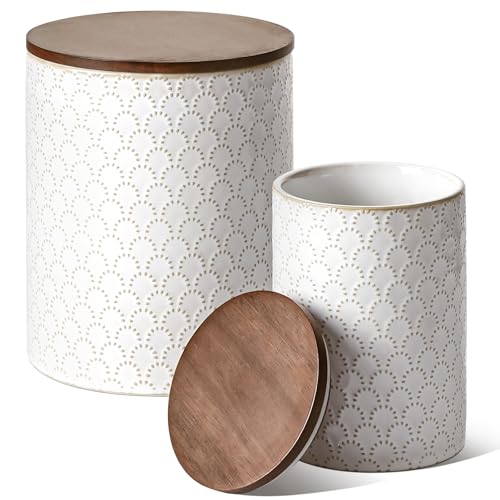 Ceramic Coffee Canister Set with Airtight Lids (2 Count)