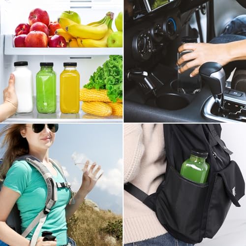 16oz Glass Juice Bottles 3 (3 Count)