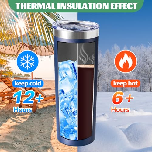 20 oz Skinny Tumbler with Lid and Straw (4 Count)