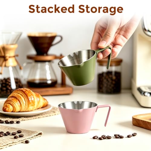 1 Pc Stainless Steel Espresso Shot Cup with Dual Scale