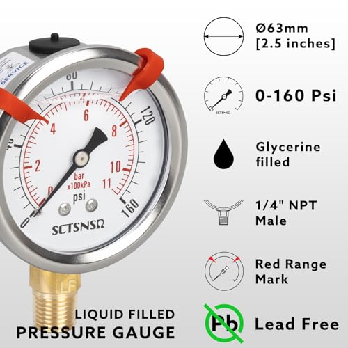 0 to 160 Psi Lead