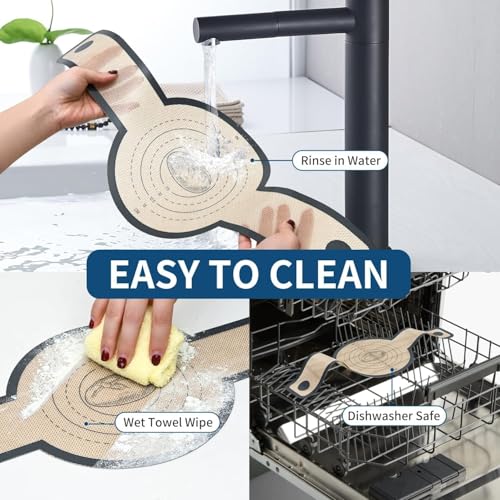 Silicone Bread Sling for Dutch Oven Liners Silicone Baking Mat Reusable Sourdough Bread Baking Supplies with Long Handle Bread Making Tools for Transfer Sourdough