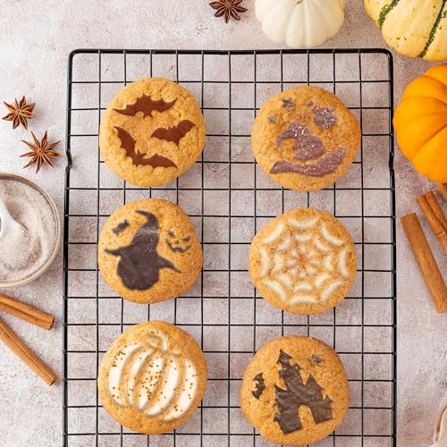 Coffee Stencils and Cookies Decoration 14Pcs 2.8”x2.8” and 4.3”x4.3”
