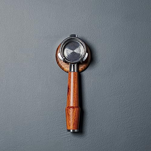 Wall Mounted Portafilter Holder Walnut Wall Rack Espresso Station Organizer Premium Espresso Machine Accessories