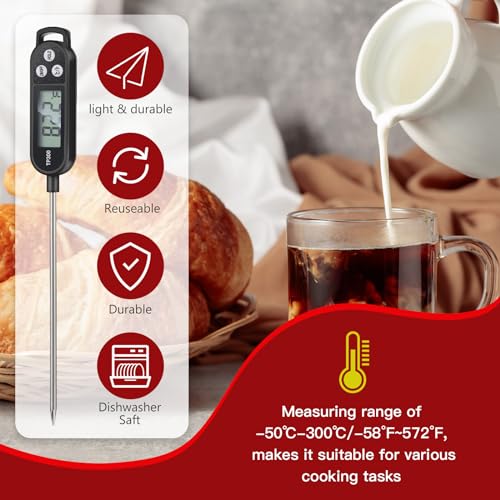 6 Pcs Food Thermometer Instant Read Probe BBQ (6 Count)