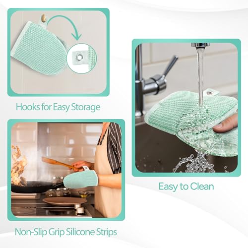 Heat Resistant Oven Mitts & Pot Holders (4 Count)