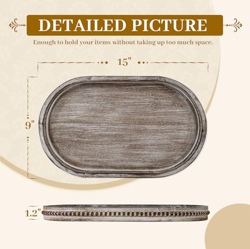 Oval Decorative Wooden Tray