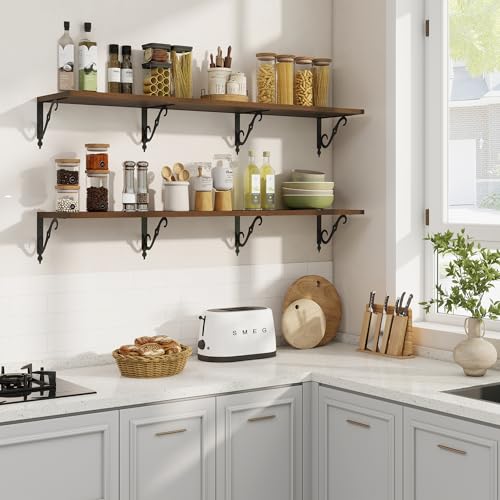 12 Inch Deep Floating Shelves for Wall (2 Count)