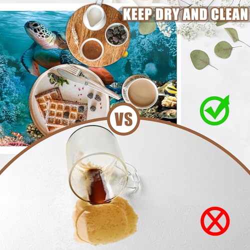 Sea Turtle Coffee Mat Absorbent Dish Drying Mat for Kitchen Counter Hide Stain Rubber Backed Coffee Bar Accessories Fit Under Espresso Machine Dish Rack