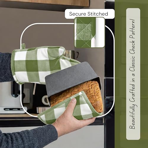 Buffalo Plaid Check Oven Mitts and Pot Holders Set of 4 (4 Count)