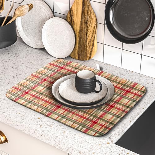Autumn Decorative Dish Drying Mat
