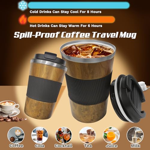 Vacuum Insulated Stainless Steel Travel Coffee Mug