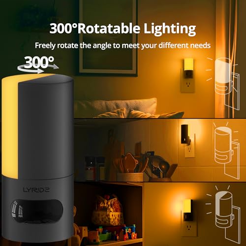Plug in LED Amber Night Light with Motion Sensor (2 Count)