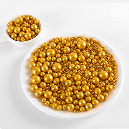 Gold Pearl Sugar Sprinkles (4.58 Ounce)
