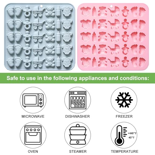 Baby Chocolate Mold Set Silicone Baking Molds with Footprint (2 Count)
