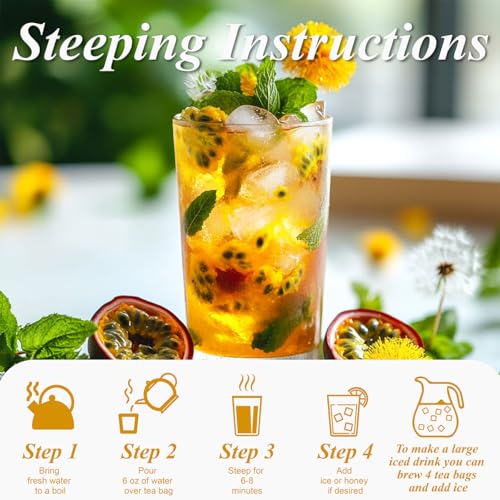 Raw Dandelion Root Tea Bags 100 Count