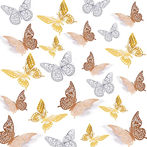 3D Butterfly Wall Decor (72 Count)