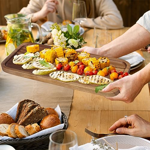 Large Wooden Tray Acacia Wood Charcuterie Boards Party Food Serving Platter