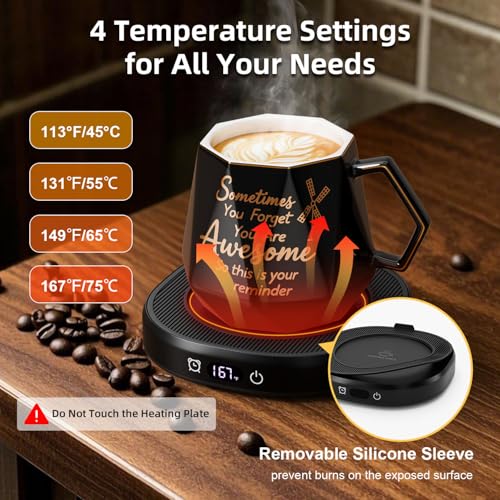 Coffee Mug Warmer Set Smart Electric Cup Candle Warmer for Desk Office