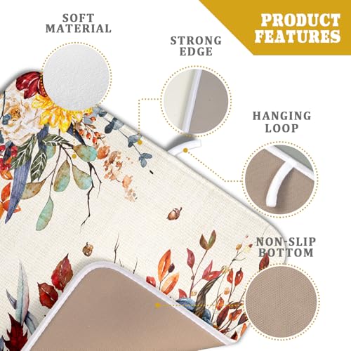 Fall Dish Drying Mat for Kitchen Countertop
