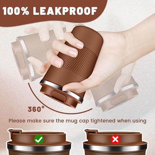Insulated Coffee Tumblers with Flip Lid 12oz