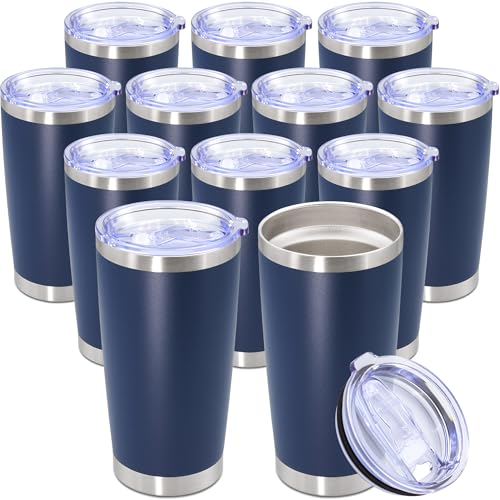 20oz Tumbler Stainless Steel Tumbler Coffee Tumbler with Lid Navy