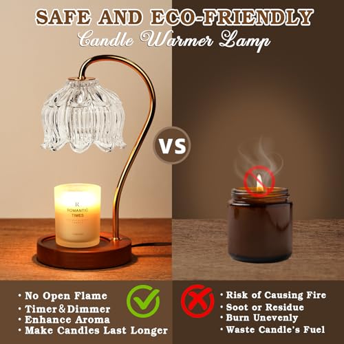 Flower Candle Warmer Lamp with Timer