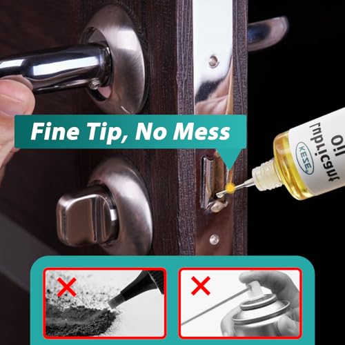 Squeaky Door Hinge Lubricant Knife Pivot Oil for Door Hinge Oil for Lock Scissors Watch Keyhole Knife Lube Synthetic Pocket Knife Lubricant with Needle Oiler 1 oz