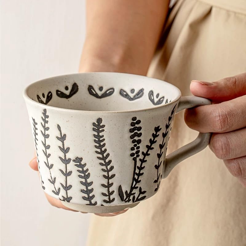 4 Pack 12oz Speckled Stoneware Coffee Mugs