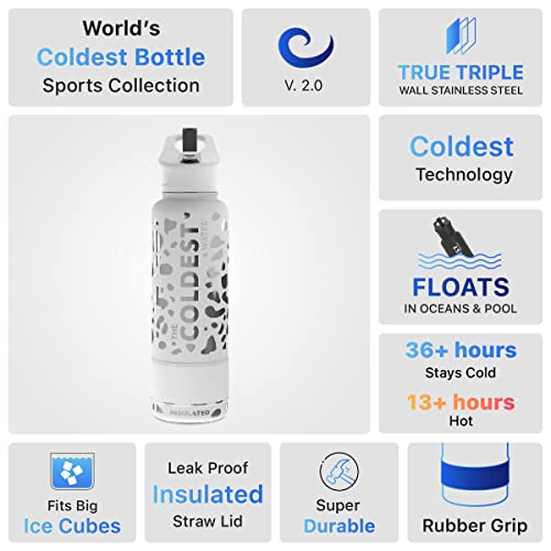 Coldest Insulated Water Bottle with Straw Lid