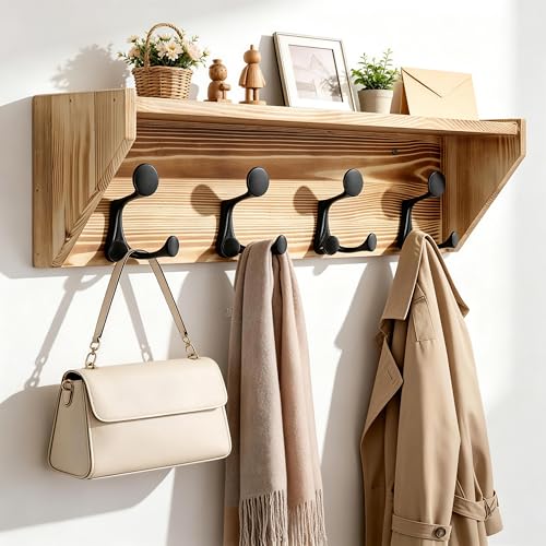 Wall Shelf with Hooks