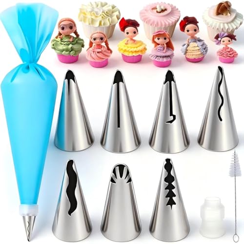10Pcs Pleated Skirt Ruffle Piping Tips