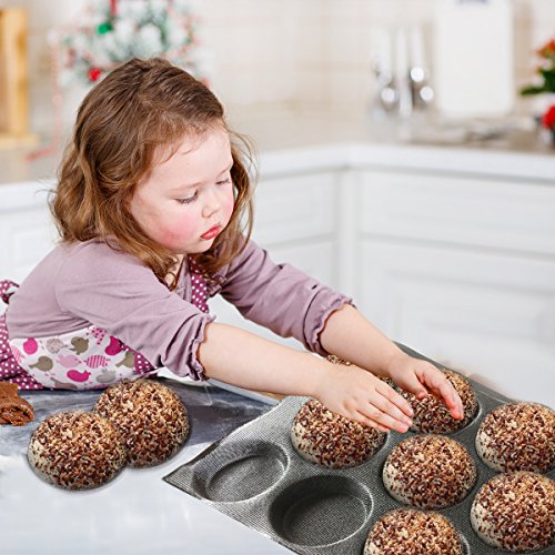 Silicone Hamburger Bread Forms Perforated Silicone Bakery Molds Tartlets Pita Moulds Sheets Food Grade for Industrial Large Size