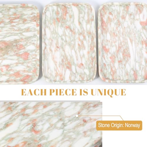 Marble Tray 12"x8" Marble Vanity Tray for Countertop Bathroom Kitchen Dresser