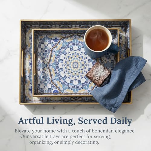 Boho Decorative Tray (2 Count)