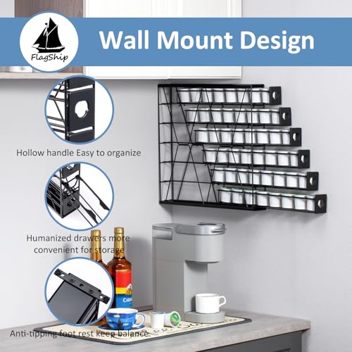 6 Tier Coffee Pod Holder for K Cup (6 Count)