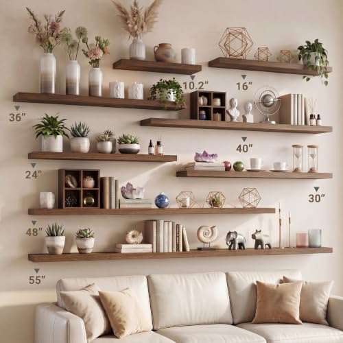10 Inch Deep Floating Shelves 40” Set of 2 (2 Count)