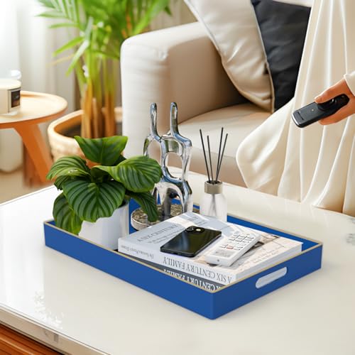 Navy Blue Serving Tray with Handles