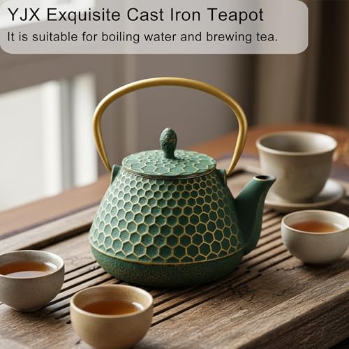 34oz Cast Iron Tea Kettle for Stovetop