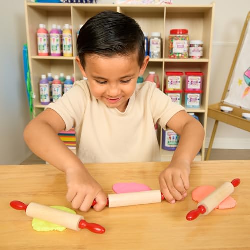 Natural Wood Rolling Pins for Kids (6 Count)