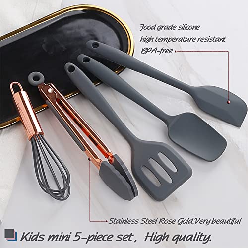 Rose Gold And Grey Mini Kitchen Utensil Small Five (5 Count)