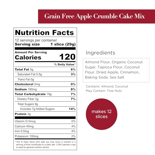 Grain Free Apple Crumble Cake Baking Mix (12.4 Ounce)