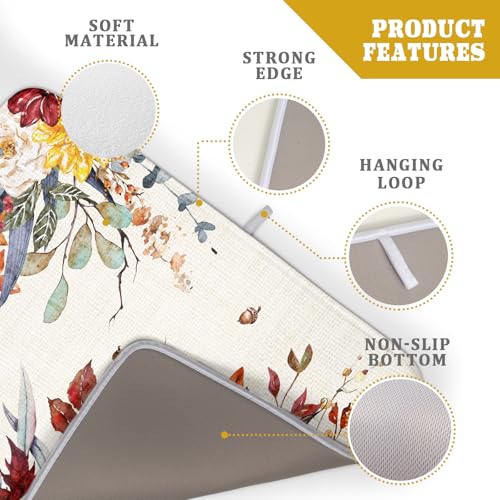 Fall Dish Drying Mat for Kitchen Countertop