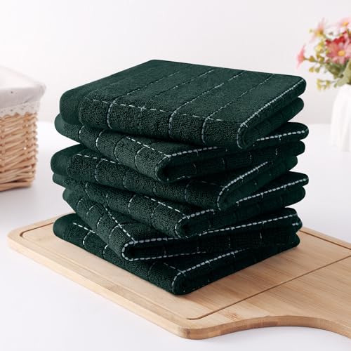 100% Cotton Terry Kitchen Dish Cloths (6 Count)